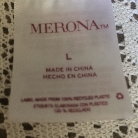 White Sheer Lace Coverup - Picture 3 of 3